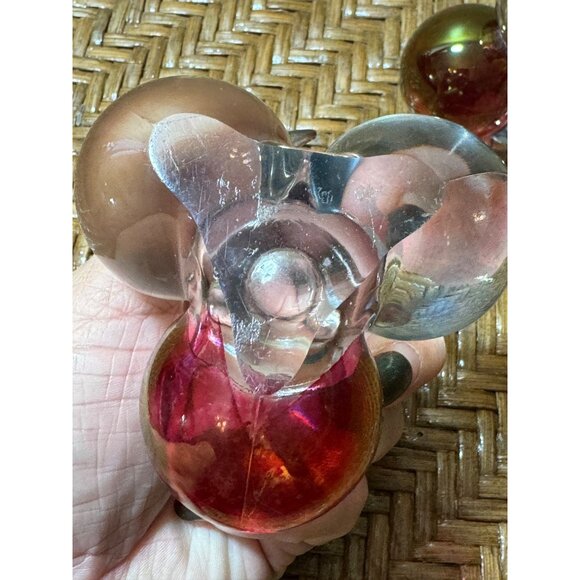 Westmoreland Glass Della Robbia Candleholder Vintage Rose Clear  Ball Stack Set - Picture 5 of 8